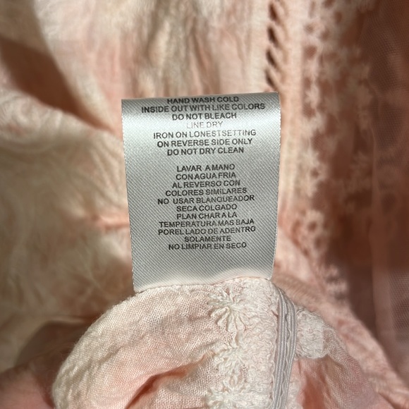 Democracy Women’s Pink/Peach Boho Blouse with Angel Sleeves Size Large. - Picture 7 of 8